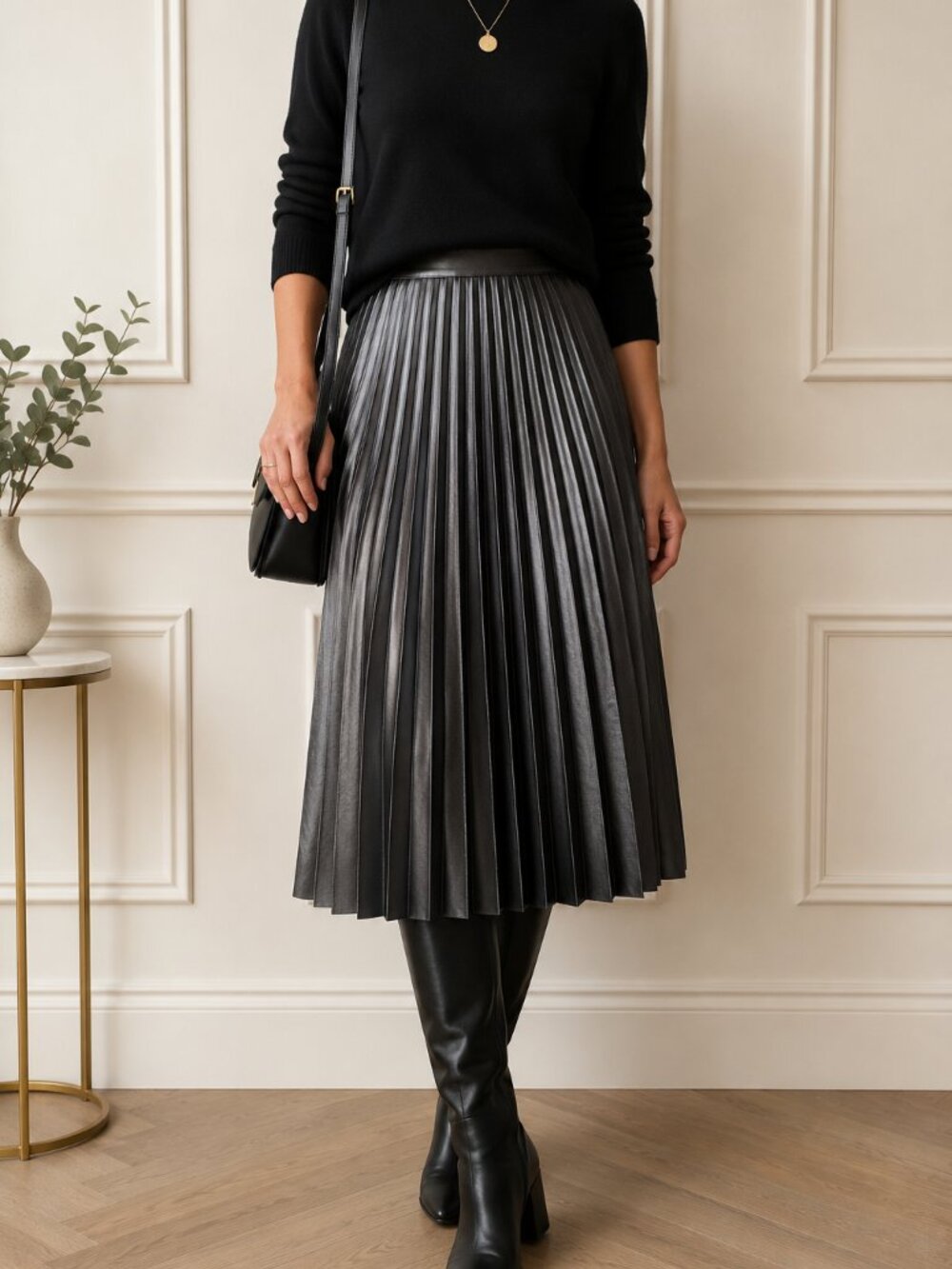 Banana Republic Charcoal Metallic Pleated Midi Skirt | Size 0 | Shimmer A-Line